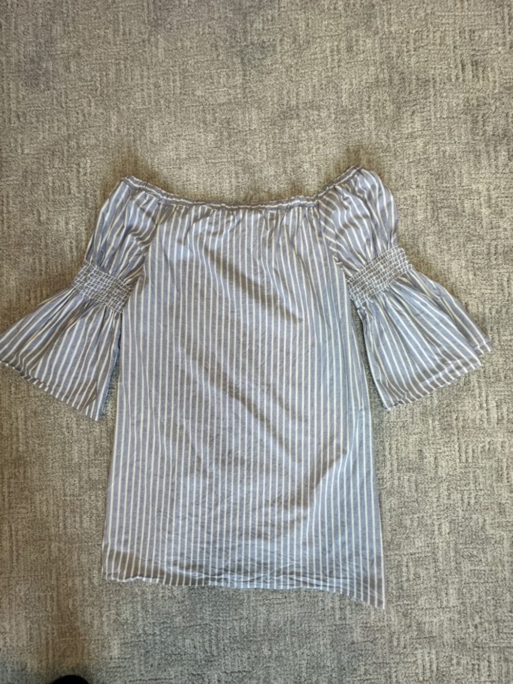 Rebel Sugar Light Blue and White Striped Short Sleeve Tee/Dress | Large - Picture 2 of 8